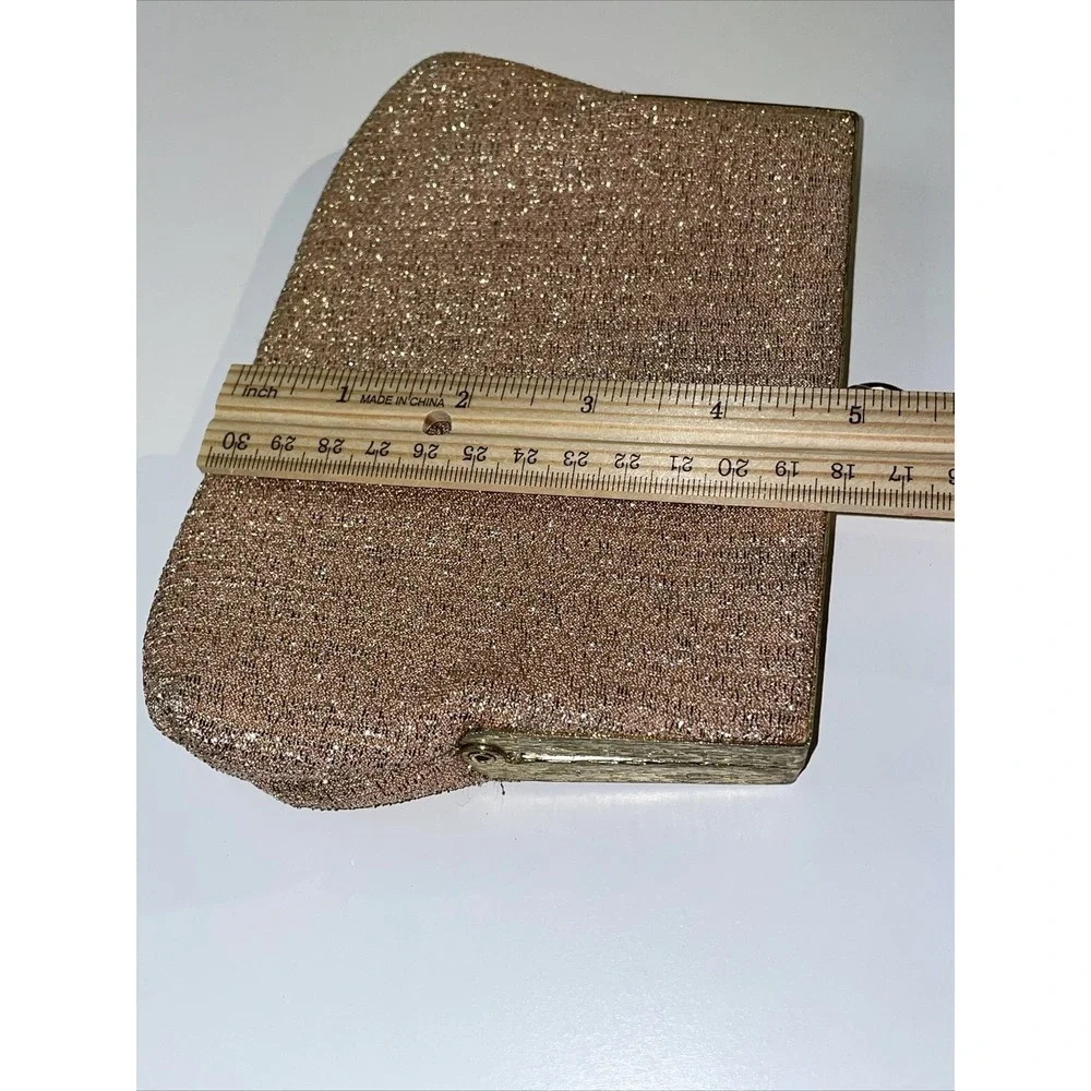 Vintage Sparkly Gold Handbag Purse Clutch 6
